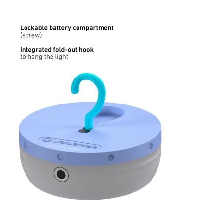Ledlenser KIDCAMP6 RAINBOW - Ściemnialna przenośna lampa LED/3xAAA IP44 niebieska