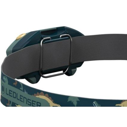 Ledlenser KIDLED2 DINO - LED ściemniana czołówka dziecięca LED/1xAAA IPX4 40 lm 20 h zielona