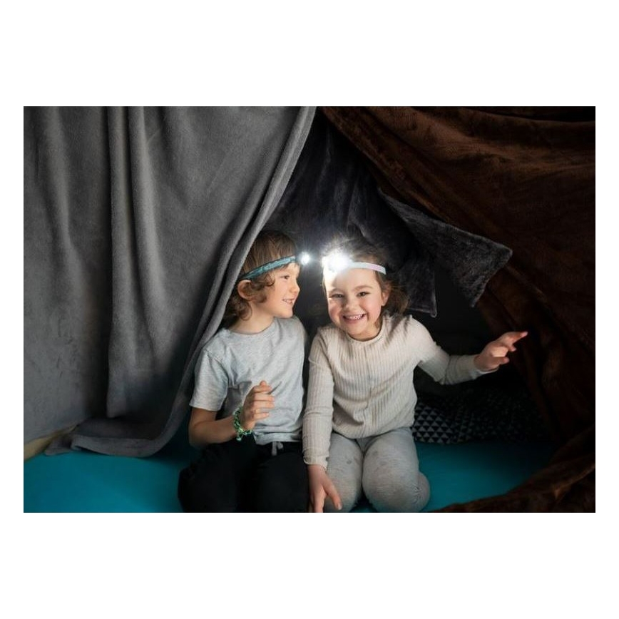 Ledlenser KIDLED4R DINO - ściemnialna ładowalna czołówka dziecięca LED, 280 mAh, IPX4, 40 lm, 18 h, zielona