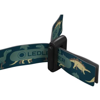 Ledlenser KIDLED4R DINO - ściemnialna ładowalna czołówka dziecięca LED, 280 mAh, IPX4, 40 lm, 18 h, zielona