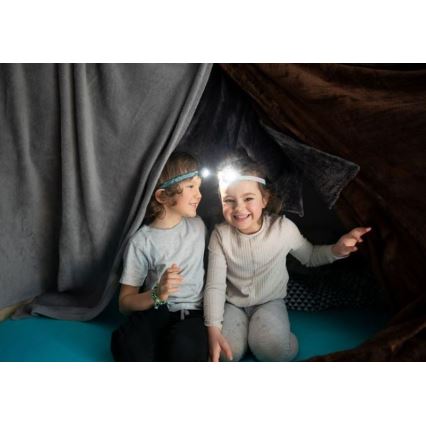 Ledlenser KIDLED4R RAINBOW - ściemnialna, ładowalna dziecięca czołówka LED, IPX4, 40 lm, 18 h, fioletowa