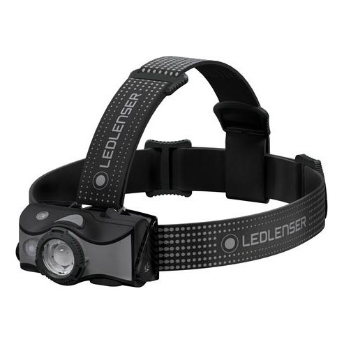 Ledlenser MH7 - ściemnialna, ładowalna czołówka LED, 1550 mAh, IP54, 600 lm, 40 h, czarna/szara