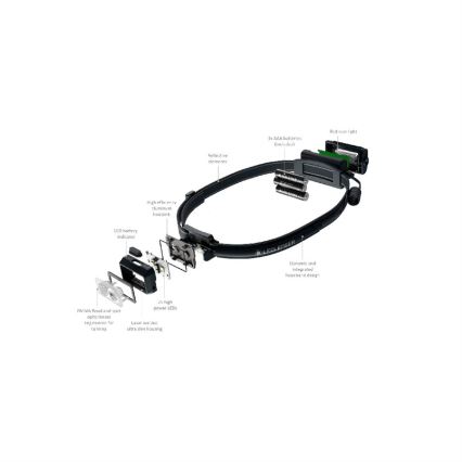 Ledlenser NEO3 - Czołówka LED z regulacją jasności LED/3xAAA IP54 400 lm 20 h czarna/biała
