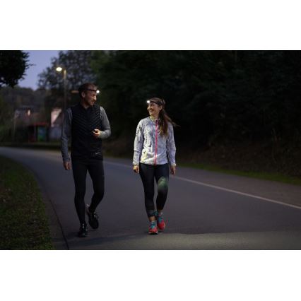 Ledlenser NEO5R - Ładowalna czołówka LED z regulacją jasności, akumulator 1800 mAh, IP54, 600 lm, 35 h, czarna/biała