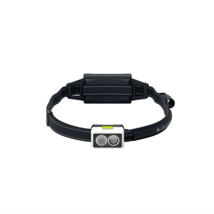 Ledlenser NEO5R - Ładowalna czołówka LED z regulacją jasności, akumulator 1800 mAh, IP54, 600 lm, 35 h, czarna/biała