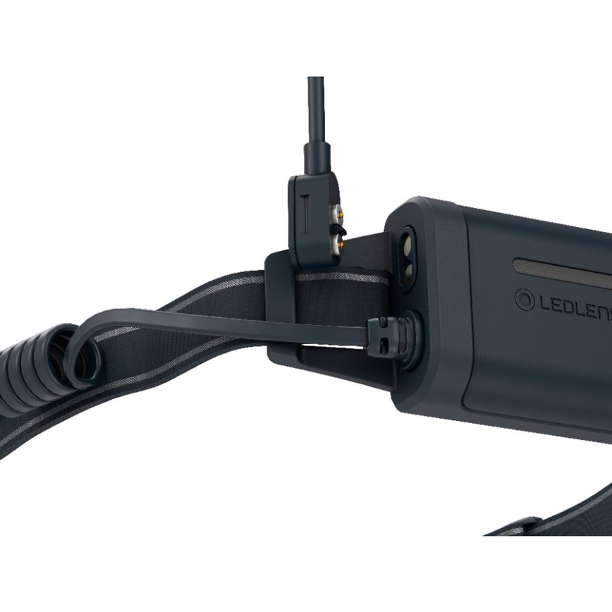 Ledlenser NEO5R - Ładowalna czołówka LED z regulacją jasności, akumulator 1800 mAh, IP54, 600 lm, 35 h, czarna/biała