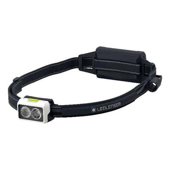 Ledlenser NEO5R - Ładowalna czołówka LED z regulacją jasności, akumulator 1800 mAh, IP54, 600 lm, 35 h, czarna/biała