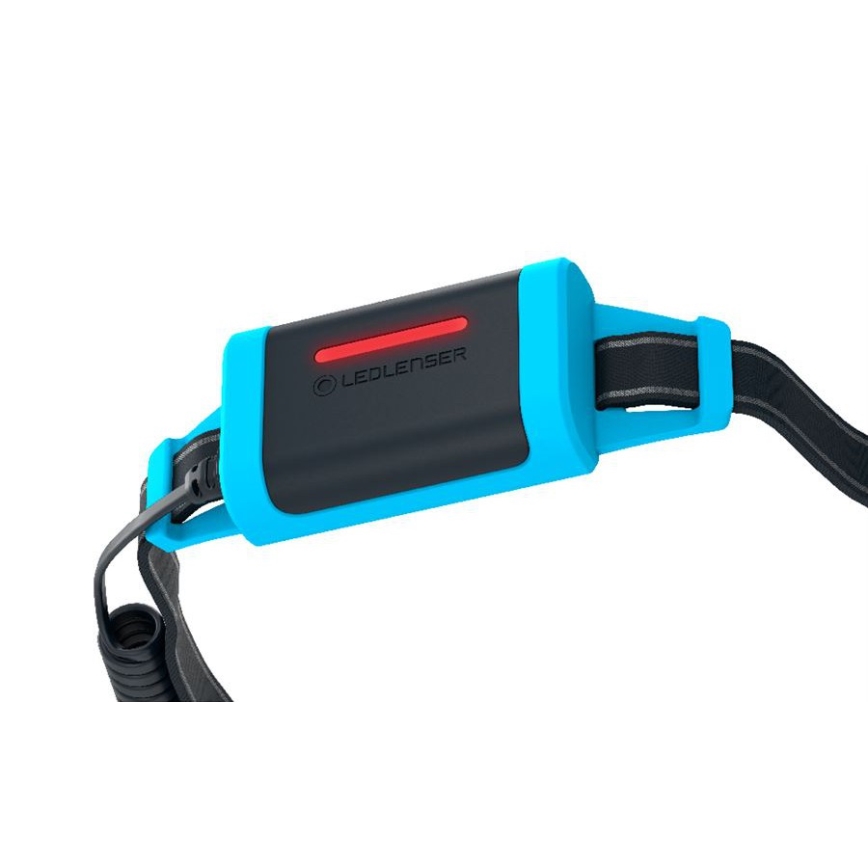 Ledlenser NEO5R - ściemnialna, ładowalna czołówka LED, akumulator 1800 mAh, IP54, 600 lm, do 35 h pracy, niebieska