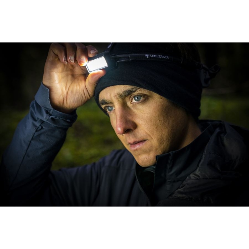 Ledlenser NEO9R - ściemnialna ładowalna czołówka LED/5000 mAh IP54 1200 lm 120h czarna/niebieska