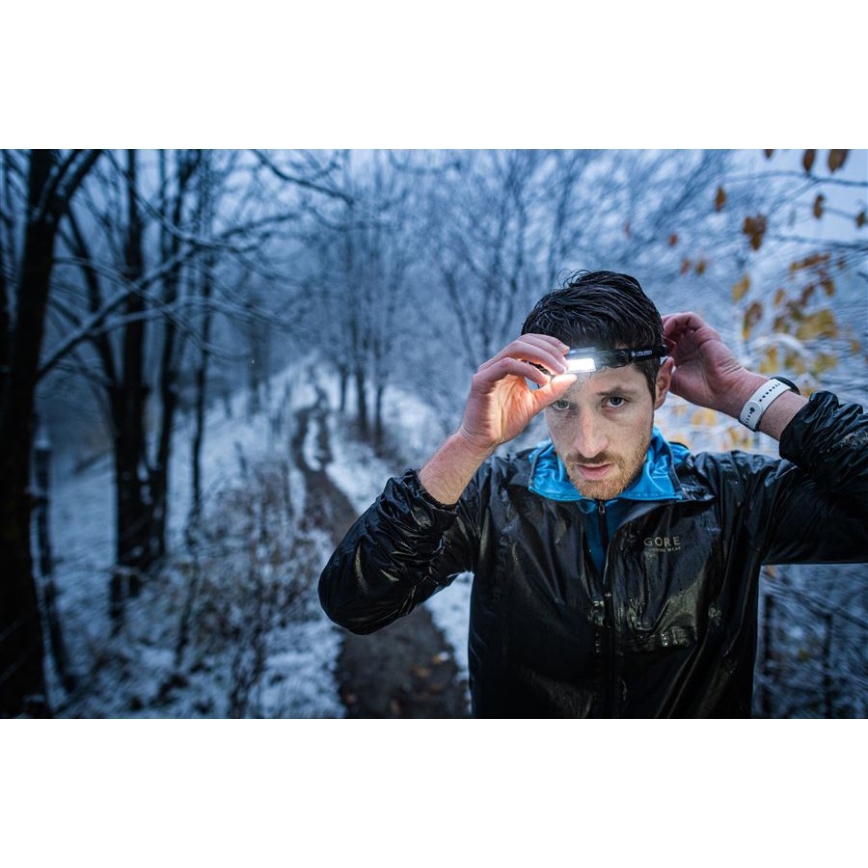 Ledlenser NEO9R - ściemnialna ładowalna czołówka LED/5000 mAh IP54 1200 lm 120h czarna/niebieska