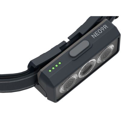 Ledlenser NEO9R - ściemnialna ładowalna czołówka LED/5000 mAh IP54 1200 lm 120 h czarna/szara