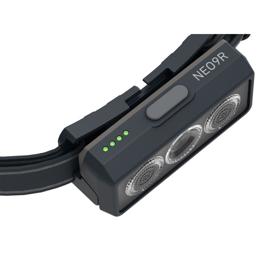 Ledlenser NEO9R - ściemnialna ładowalna czołówka LED/5000 mAh IP54 1200 lm 120 h czarna/szara