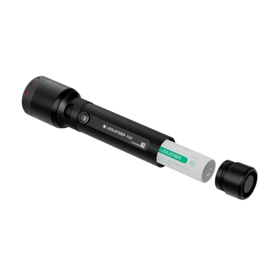 Ledlenser P6R - ściemnialna, ładowalna latarka LED, 3000 mAh, IP68, 1200 lm, 65 h, czarna