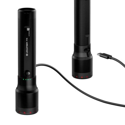 Ledlenser P7R – ściemnialna, ładowalna latarka LED, 4600 mAh, IP68, 2000 lm, 80 h, czarna