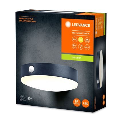 Ledvance - LED Solarna lampa ścienna z czujnikiem ruchu i zmierzchu ENDURA STYLE LED/6W/3,7V 1420 mAh IP44