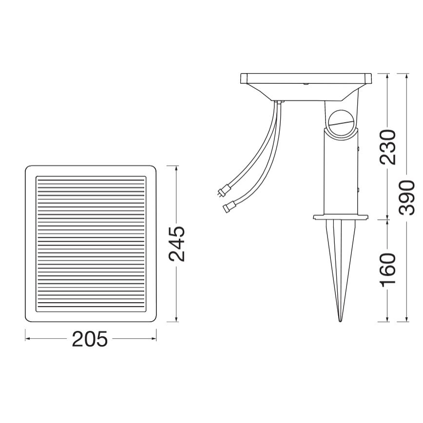 Ledvance - Hybrydowy solarny panel ENDURA 24W/12V 2000 mAh IP67