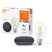 Ledvance - Inteligentny głośnik Google Nest Mini + LED Ściemniana żarówka SMART+ A60 E27/60W/230V