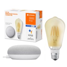 Ledvance - Inteligentny głośnik Google Nest Mini + LED Ściemniana żarówka SMART+ E27/5,5W/230V