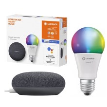 Ledvance - Inteligentny głośnik Google Nest Mini + LED Żarówka SMART+ E27/9W/230V