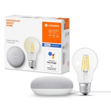 Ledvance - Inteligentny głośnik Google Nest Mini Wi-Fi + LED Ściemniana żarówka SMART+ E27/6,5W/230V