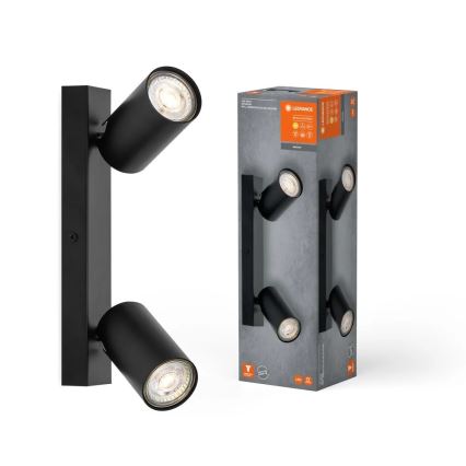 Ledvance - Kinkiet punktowy LED OCTAGON 2xGU10/3,4W/230V 2700K czarny