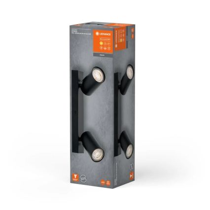 Ledvance - Kinkiet punktowy LED OCTAGON 2xGU10/3,4W/230V 2700K czarny