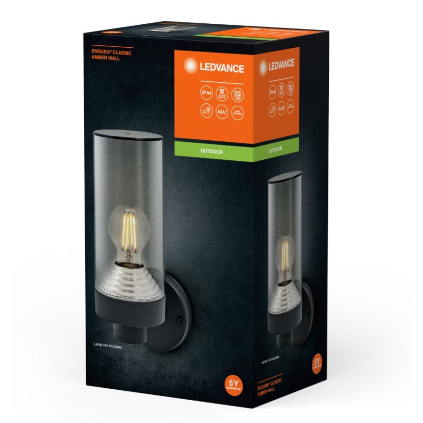 Ledvance - Kinkiet zewnętrzny AMBER 1xE27/20W/230V IP44