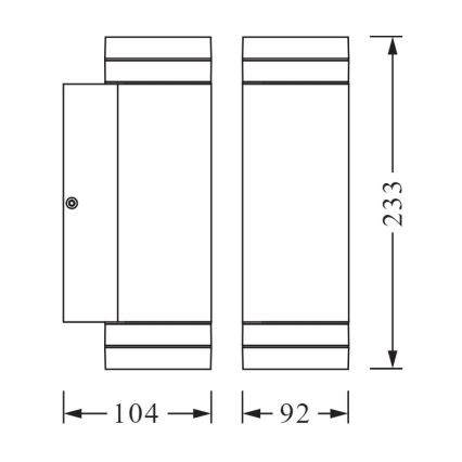 Ledvance - Kinkiet zewnętrzny BEAM 2xGU10/35W/230V IP44