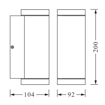 Ledvance - Kinkiet zewnętrzny BEAM 2xGU10/35W/230V IP44