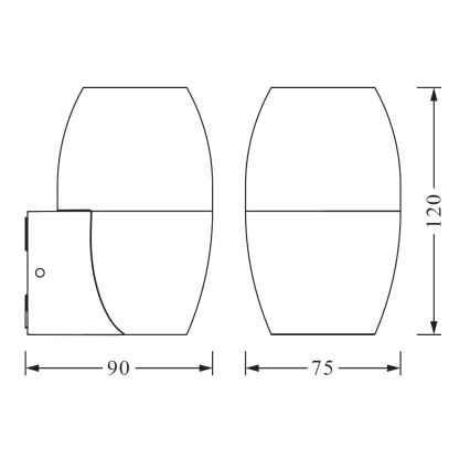 Ledvance - Kinkiet zewnętrzny CANNON 1xGU10/35W/230V IP44