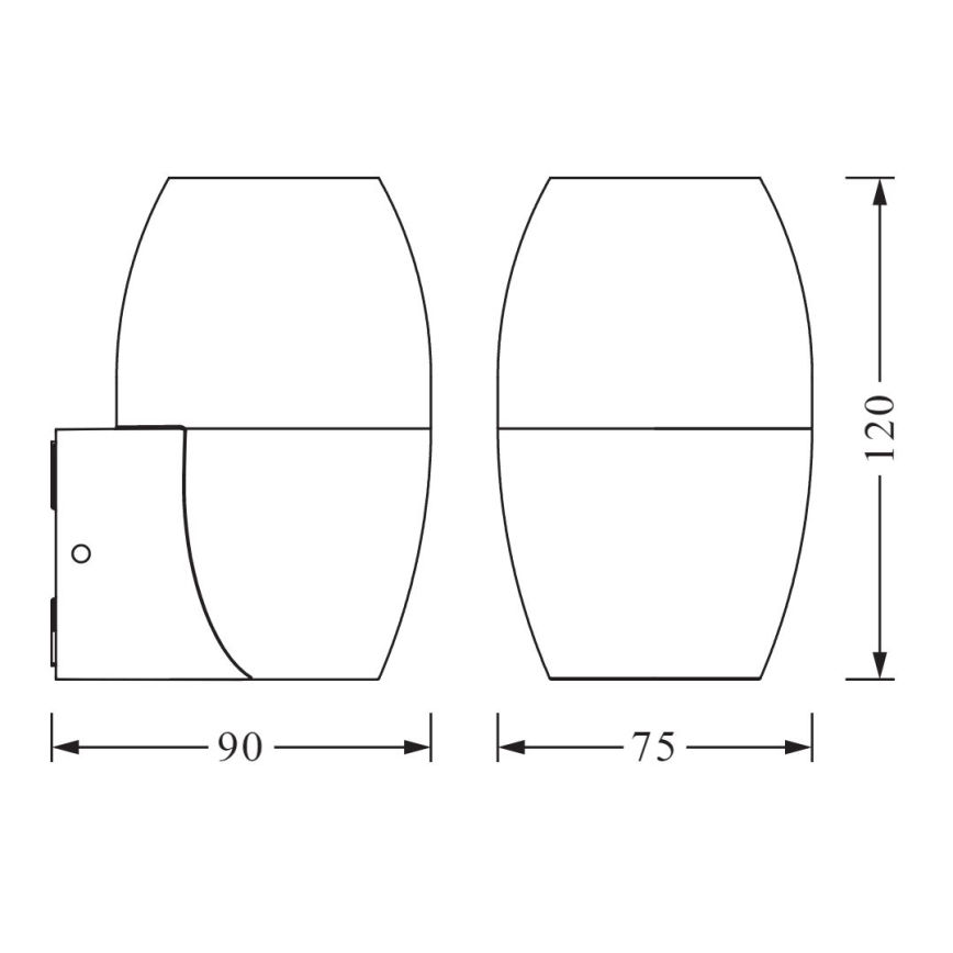 Ledvance - Kinkiet zewnętrzny CANNON 1xGU10/35W/230V IP44