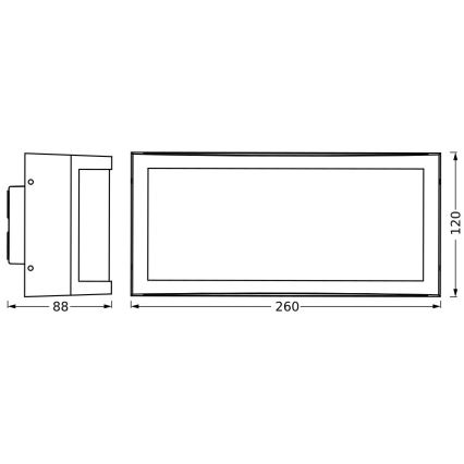 Ledvance - Kinkiet zewnętrzny CUADRA 1xE27/40W/230V IP65