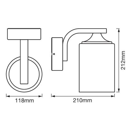 Ledvance - Kinkiet zewnętrzny CYLINDER 1xE27/60W/230V IP43 biały