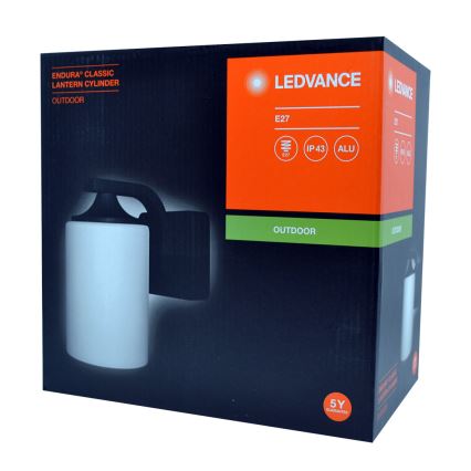 Ledvance - Kinkiet zewnętrzny CYLINDER 1xE27/60W/230V IP43 czarny