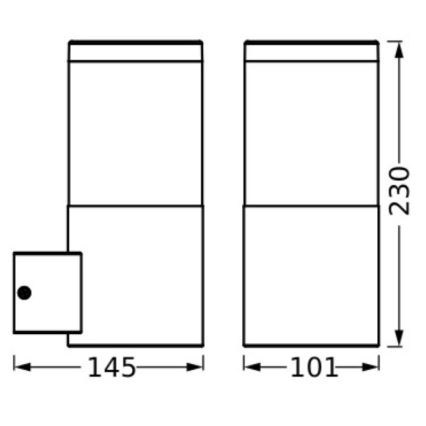 Ledvance - Kinkiet zewnętrzny EBRO 1xE27/20W/230V IP44