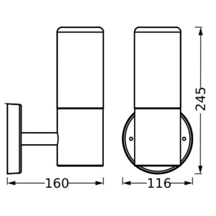 Ledvance - Kinkiet zewnętrzny FIGO CYLINDER 1xE27/20W/230V IP44