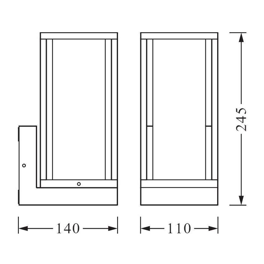 Ledvance - Kinkiet zewnętrzny FRAME 1xE27/60W/230V IP44