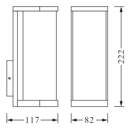 Ledvance - Kinkiet zewnętrzny TUBULAR 1xE27/60W/230V IP44