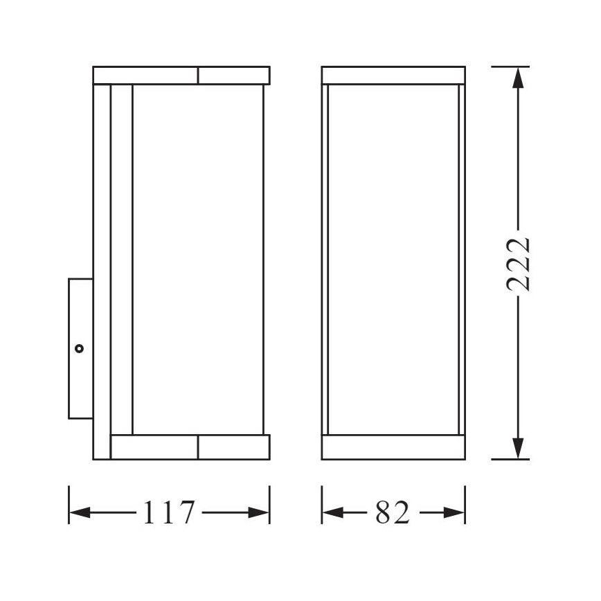 Ledvance - Kinkiet zewnętrzny TUBULAR 1xE27/60W/230V IP44