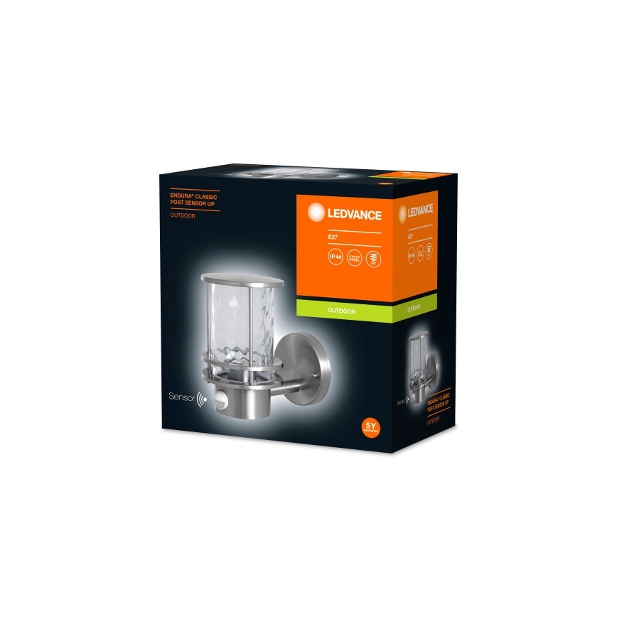 Ledvance - Kinkiet zewnętrzny z czujnikiem ENDURA 1xE27/60W/230V IP44