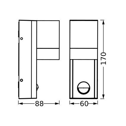 Ledvance - Kinkiet zewnętrzny z czujnikiem ISIDOR 1xGU10/35W/230V IP65