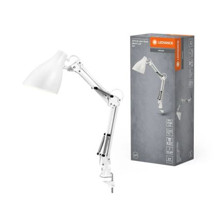 Ledvance - Lampa biurkowa z klipsem PEAR 1xE27/11W/230V biała