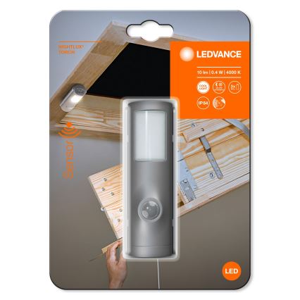 Ledvance - Lampa nawigacyjna LED z czujnikiem NIGHTLUX LED/0,35W/3xAAA IP54