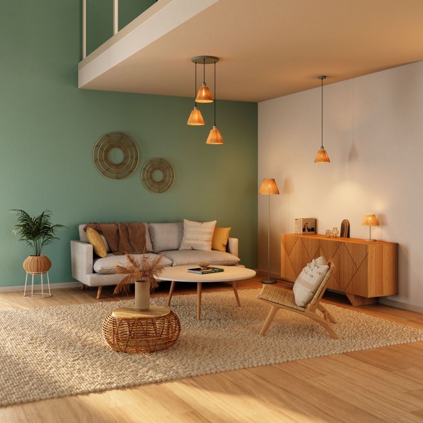 Ledvance - Lampa podłogowa DECOR RAFFIA 1xE27/15W/230V rafia