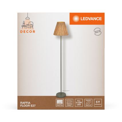 Ledvance - Lampa podłogowa DECOR RAFFIA 1xE27/15W/230V rafia