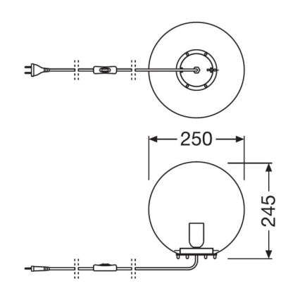 Ledvance - Lampa stołowa BUBBLE 1xE27/40W/230V różowa