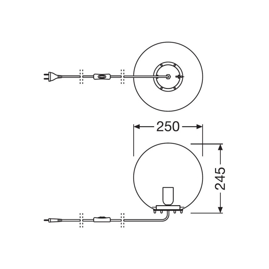 Ledvance - Lampa stołowa BUBBLE 1xE27/40W/230V różowa