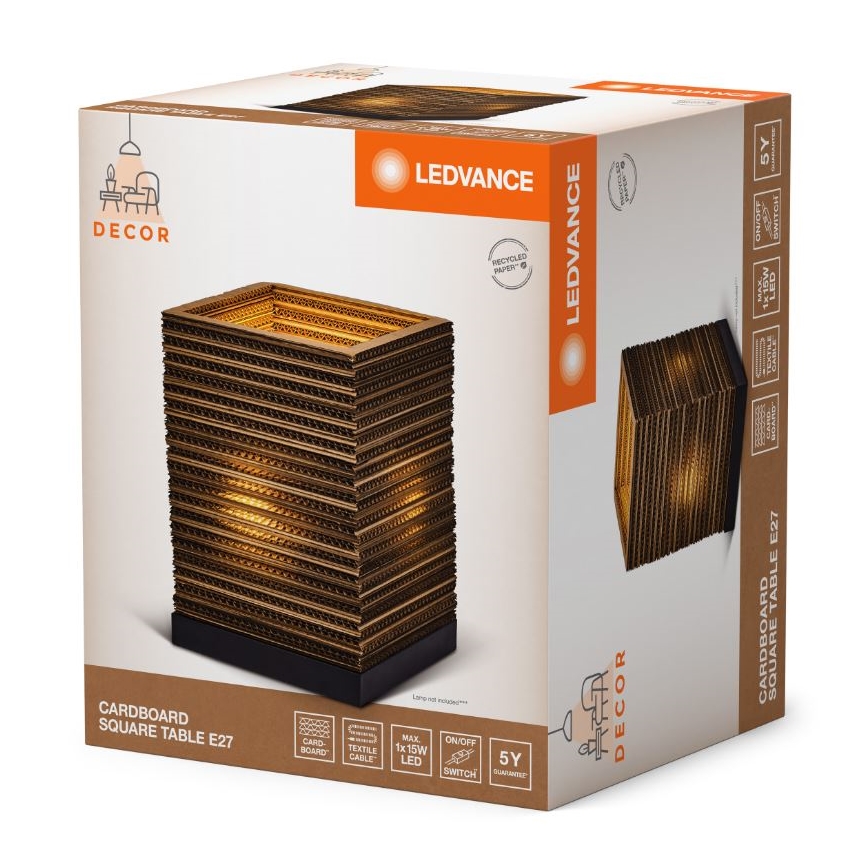 Ledvance - Lampa stołowa DECOR CARDBOARD 1xE27/15W/230V 20x20 cm