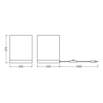 Ledvance - Lampa stołowa DECOR CARDBOARD 1xE27/15W/230V 20x20 cm