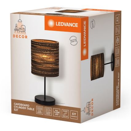 Ledvance - Lampa stołowa DECOR CARDBOARD 1xE27/15W/230V śr. 20 cm